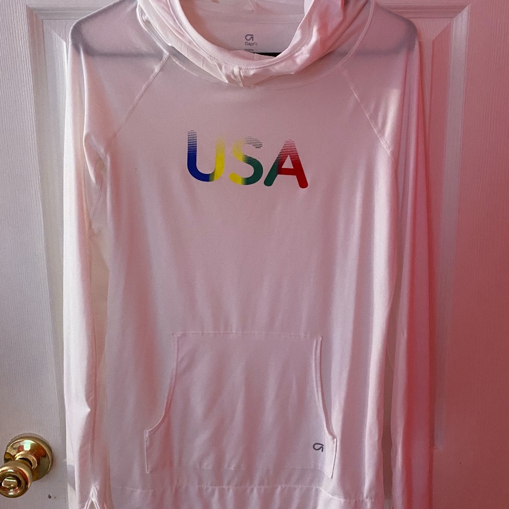 Women's White Athletic Dry-Fit Sweatshirt - S